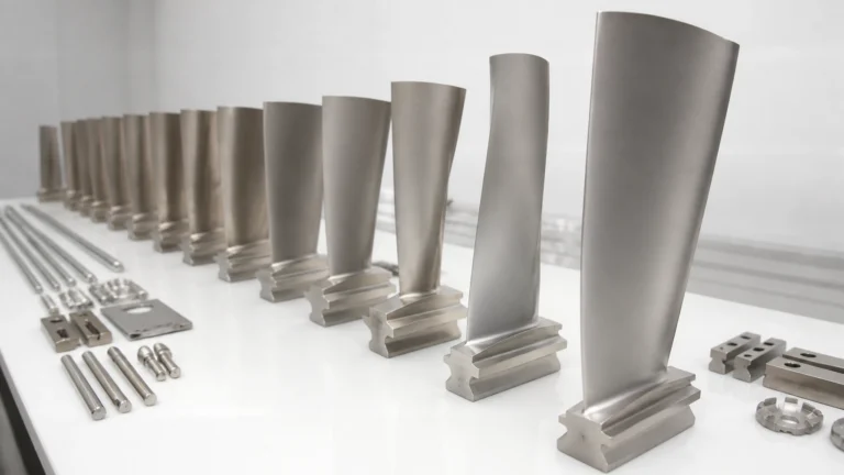 Precision gas turbine rotor and compressor blades arranged for engineering inspection